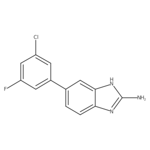 6-(3-chloro-5-fluorophenyl)-1H-benzo[d]imidazol-2-amine结构式