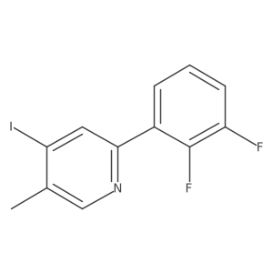 2-(2,3-Difluorophenyl)-4-iodo-5-methylpyridine Structure