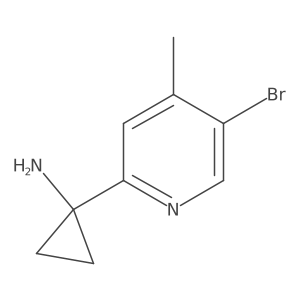 1-(5-Bromo-4-methylpyridin-2-yl)cyclopropan-1-amine Structure