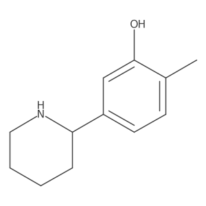 2-Methyl-5-(piperidin-2-yl)phenol结构式