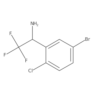 1-(5-Bromo-2-chlorophenyl)-2,2,2-trifluoroethan-1-amine Structure