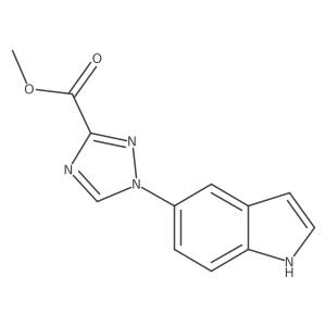 1-(1H-indol-5-yl)-1,2,4-triazole-3-carboxylic acid methyl ester结构式
