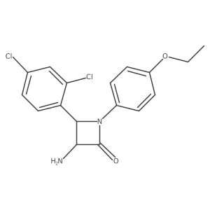 3-Amino-4-(2,4-dichlorophenyl)-1-(4-ethoxyphenyl)azetidin-2-one结构式