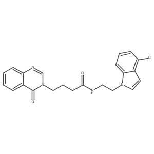 N-[2-(4-chloro-1H-indol-1-yl)ethyl]-4-(4-oxoquinazolin-3(4H)-yl)butanamide结构式