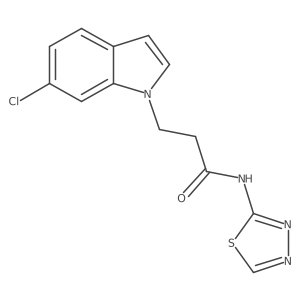 3-(6-chloro-1H-indol-1-yl)-N-(1,3,4-thiadiazol-2-yl)propanamide Structure