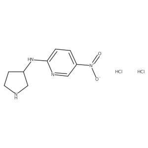 5-nitro-N-(pyrrolidin-3-yl)pyridin-2-amine dihydrochloride结构式
