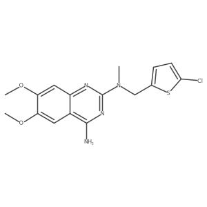 2,4-Quinazolinediamine, N2-[(5-chloro-2-thienyl)methyl]-6,7-dimethoxy-N2-methyl- Structure