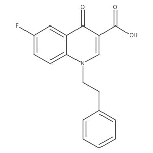 6-Fluoro-4-oxo-1-phenethyl-1,4-dihydro-3-quinolinecarboxylic acid结构式