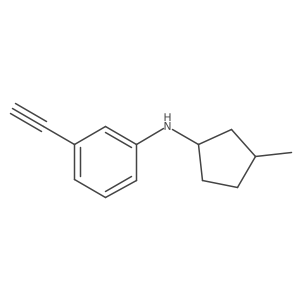 3-ethynyl-N-(3-methylcyclopentyl)aniline结构式