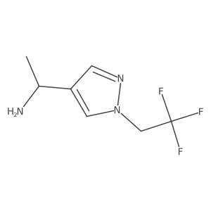 1-[1-(2,2,2-trifluoroethyl)-1H-pyrazol-4-yl]ethan-1-amine结构式
