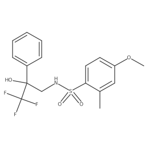 4-methoxy-2-methyl-N-(3,3,3-trifluoro-2-hydroxy-2-phenylpropyl)benzenesulfonamide Structure