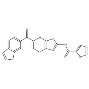 N-(5-(benzo[d]thiazole-6-carbonyl)-4,5,6,7-tetrahydrothiazolo[5,4-c]pyridin-2-yl)furan-2-carboxamide Structure
