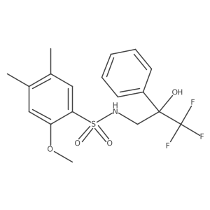 2-methoxy-4,5-dimethyl-N-(3,3,3-trifluoro-2-hydroxy-2-phenylpropyl)benzenesulfonamide Structure