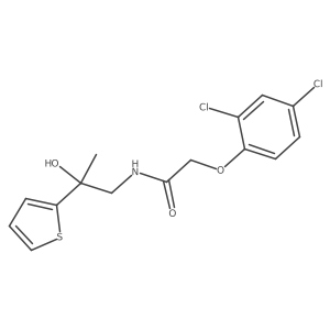2-(2,4-dichlorophenoxy)-N-(2-hydroxy-2-(thiophen-2-yl)propyl)acetamide Structure