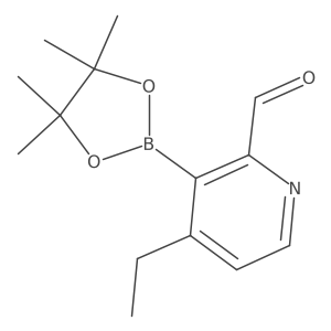 4-Ethyl-3-(4,4,5,5-tetramethyl-1,3,2-dioxaborolan-2-yl)picolinaldehyde结构式