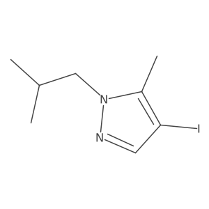 4-Iodo-1-isobutyl-5-methyl-1H-pyrazole结构式