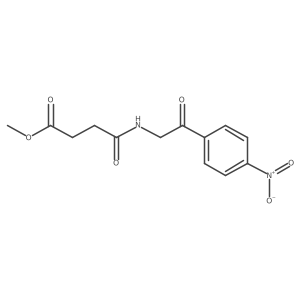 Methyl 4-(2-(4-nitrophenyl)-2-oxoethylamino)-4-oxobutanoate结构式