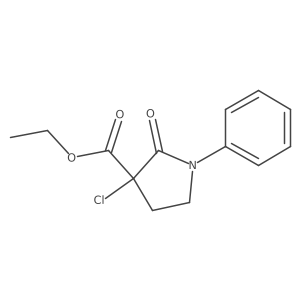 Ethyl 3-chloro-2-oxo-1-phenylpyrrolidine-3-carboxylate结构式