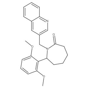 7-(2,6-Dimethoxyphenyl)-1-(quinolin-3-ylmethyl)azepan-2-one Structure