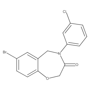 7-bromo-4-(3-chlorophenyl)-4,5-dihydro-1,4-benzoxazepin-3(2H)-one Structure