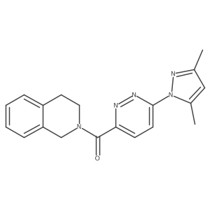 (3,4-dihydroisoquinolin-2(1H)-yl)(6-(3,5-dimethyl-1H-pyrazol-1-yl)pyridazin-3-yl)methanone Structure