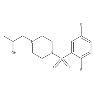 1-(4-((2,5-Difluorophenyl)sulfonyl)piperazin-1-yl)propan-2-ol结构式