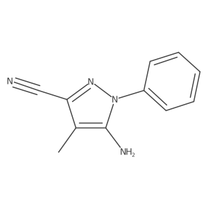 5-amino-4-methyl-1-phenyl-1H-pyrazole-3-carbonitrile结构式