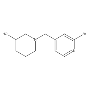 1-((2-Bromopyridin-4-yl)methyl)piperidin-3-ol结构式