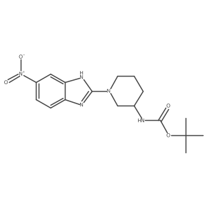 tert-butyl (1-(5-nitro-1H-benzo[d]imidazol-2-yl)piperidin-3-yl)carbamate Structure