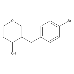 3-(4-bromobenzyl)tetrahydro-2H-pyran-4-ol结构式