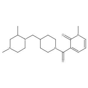 3-(4-((2,4-dimethylpiperazin-1-yl)methyl)piperidine-1-carbonyl)-1-methylpyridin-2(1H)-one Structure