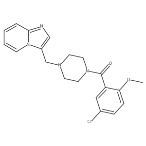 (5-Chloro-2-methoxyphenyl)(4-(imidazo[1,2-a]pyridin-3-ylmethyl)piperazin-1-yl)methanone Structure