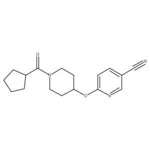 6-((1-(Cyclopentanecarbonyl)piperidin-4-yl)oxy)nicotinonitrile Structure