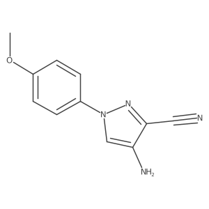 4-Amino-1-(4-methoxyphenyl)-1H-pyrazole-3-carbonitrile Structure