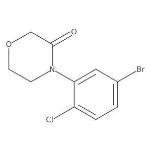 4-(5-Bromo-2-chloro-phenyl)-morpholin-3-one结构式
