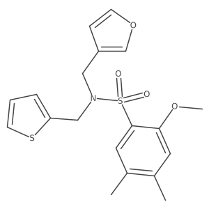 N-(furan-3-ylmethyl)-2-methoxy-4,5-dimethyl-N-(thiophen-2-ylmethyl)benzenesulfonamide Structure