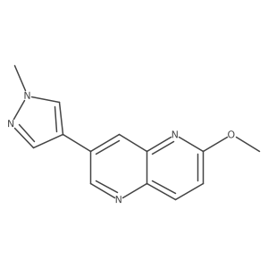 2-Methoxy-7-(1-methylpyrazol-4-yl)-1,5-naphthyridine结构式