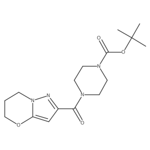 tert-butyl 4-(6,7-dihydro-5H-pyrazolo[5,1-b][1,3]oxazine-2-carbonyl)piperazine-1-carboxylate Structure