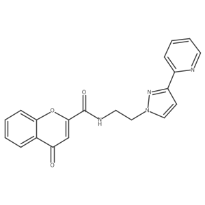4-oxo-N-(2-(3-(pyridin-2-yl)-1H-pyrazol-1-yl)ethyl)-4H-chromene-2-carboxamide Structure