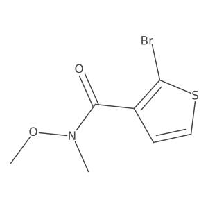 2-bromo-N-methoxy-N-methylthiophene-3-carboxamide结构式