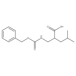2-((((Benzyloxy)carbonyl)amino)methyl)-4-methylpentanoic acid Structure