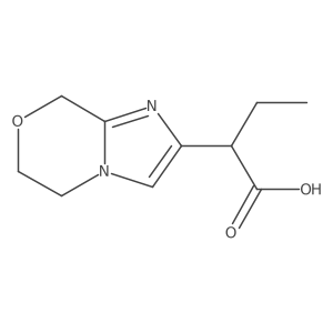 2-{5H,6H,8H-imidazo[2,1-c][1,4]oxazin-2-yl}butanoic acid结构式