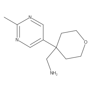 (4-(2-methylpyrimidin-5-yl)tetrahydro-2H-pyran-4-yl)methanamine结构式