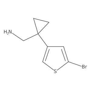 [1-(5-Bromothiophen-3-yl)cyclopropyl]methanamine Structure