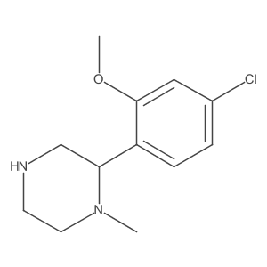 2-(4-Chloro-2-methoxyphenyl)-1-methylpiperazine Structure