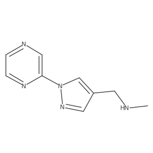 methyl({[1-(pyrazin-2-yl)-1H-pyrazol-4-yl]methyl})amine Structure