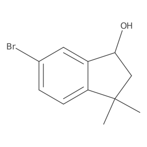 (S)-6-Bromo-3,3-dimethyl-2,3-dihydro-1H-inden-1-ol结构式