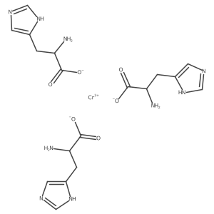 2-amino-3-(1H-imidazol-5-yl)propanoate;chromium(3+) Structure