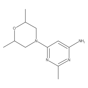 6-((2S,6R)-2,6-dimethylmorpholino)-2-methylpyrimidin-4-amine Structure