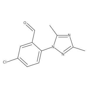 5-chloro-2-(dimethyl-1H-1,2,4-triazol-1-yl)benzaldehyde结构式